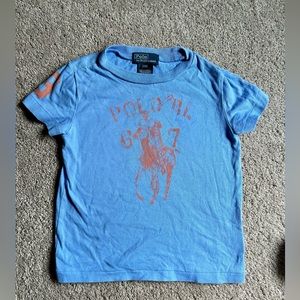 Polo by Ralph Lauren boys short sleeve crew neck tee shirt blue size 24 months